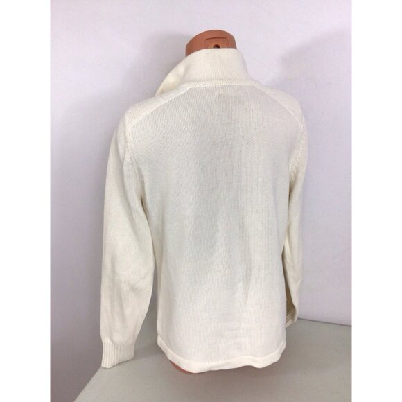 LL Bean Ivory Sweater Womens Medium - Picture 3 of 5